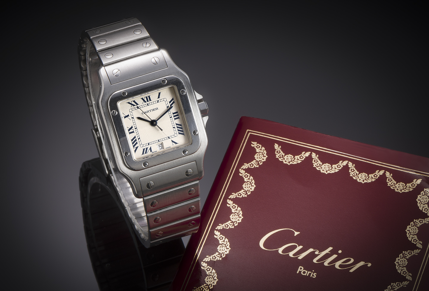 Cartier Santos Galbee Large Model Watch full set box papers RIONDET