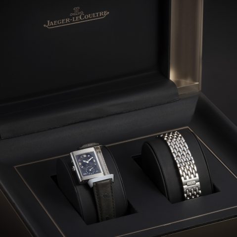 Jaeger-LeCoultre Reverso Duoface Night & Day watch full set (papers, box) with complementary steel bracelet