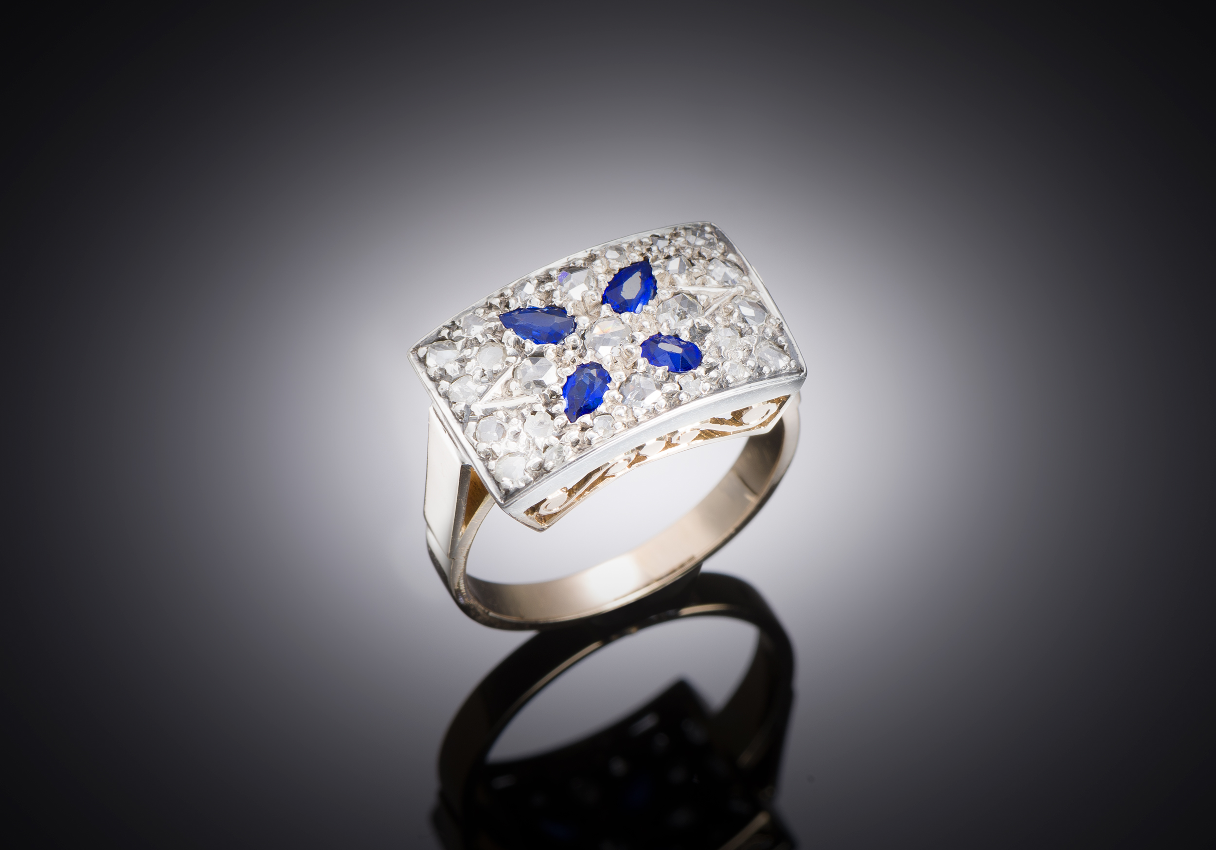 Early 20th century sapphire and diamond ring-1