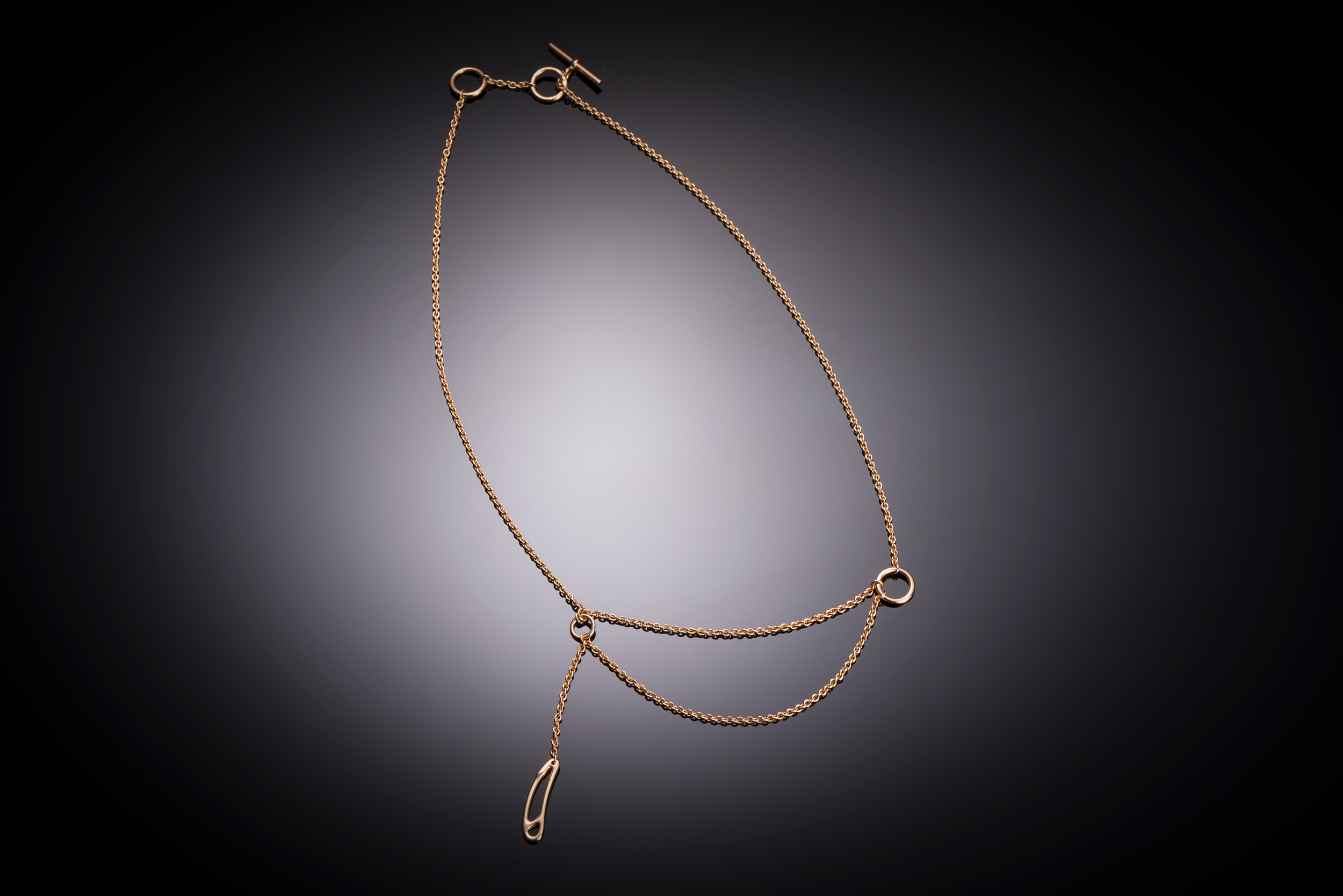 Hermès « chaîne d’ancre » necklace in pink gold-1