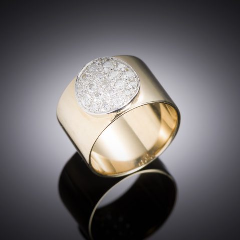 Dinh Van Anthea diamond ring in gold and platinum