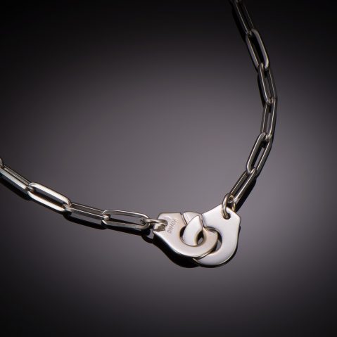 Menottes Dinh Van R12 white gold necklace