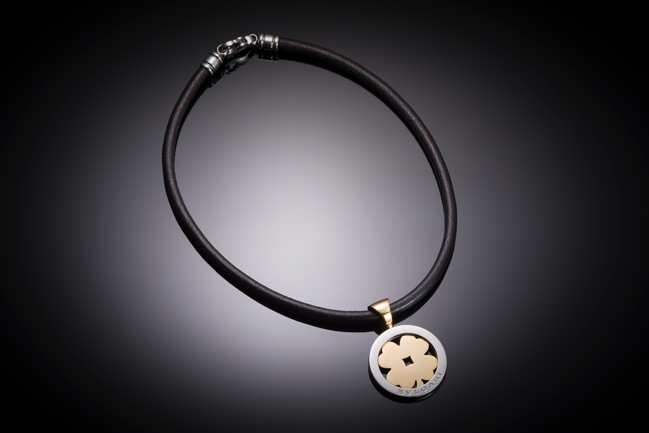 Bulgari yellow gold and steel necklace-1