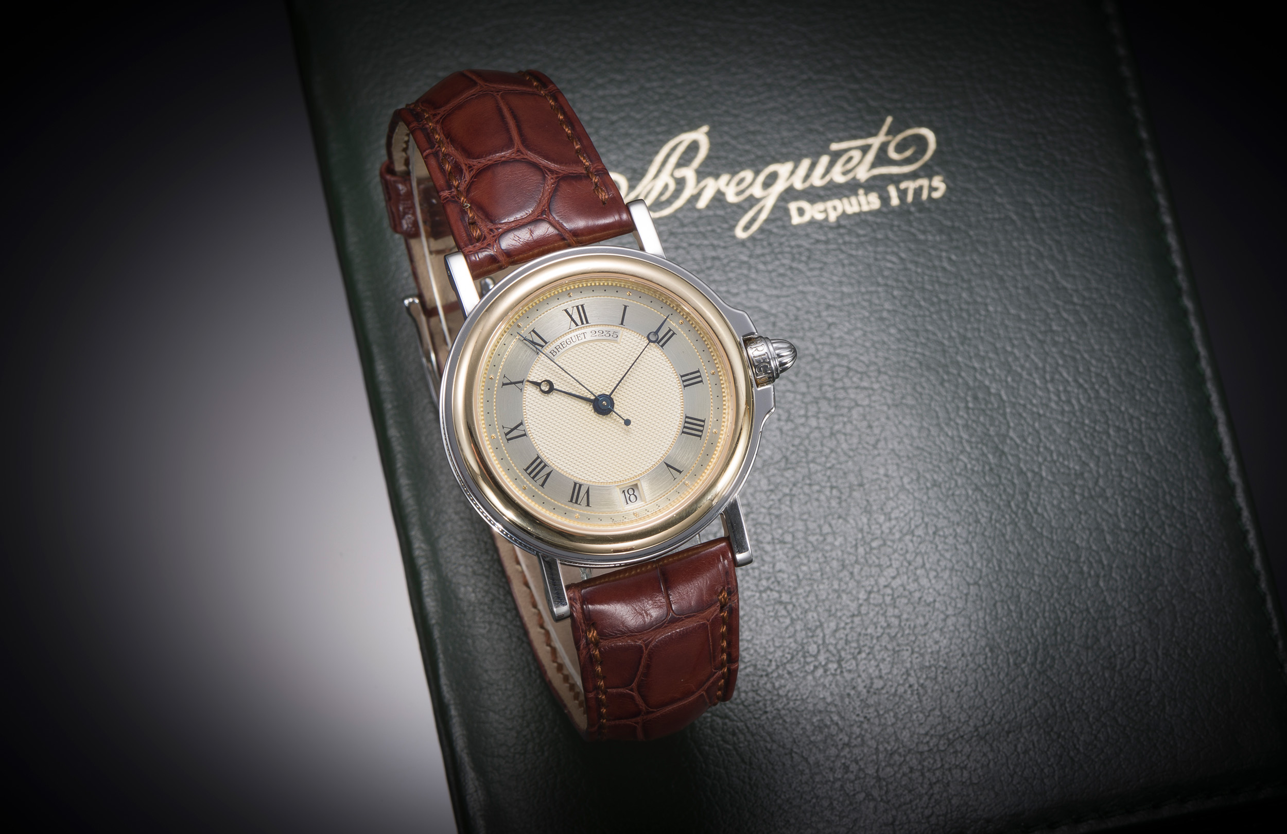 Breguet Marine automatic watch, gold and steel (original papers and box) – Serviced October 2024-1