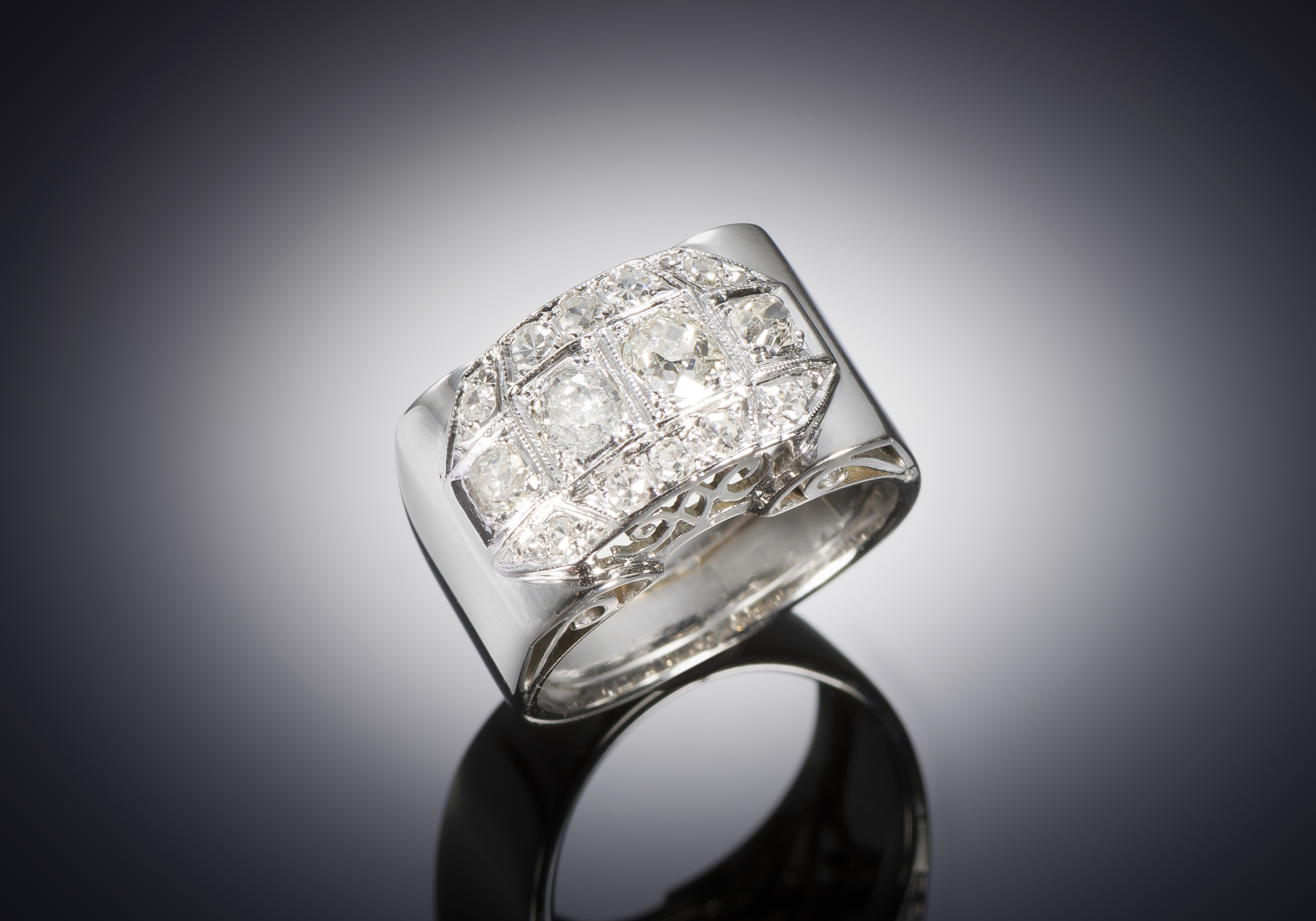 French ring circa 1935 diamonds (1.50 carat)-1