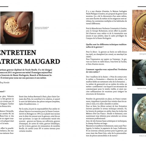 Retrouvez-nous dans le magazine Le Bijoutier International de ce mois avec l’entretien de Patrick Maugard