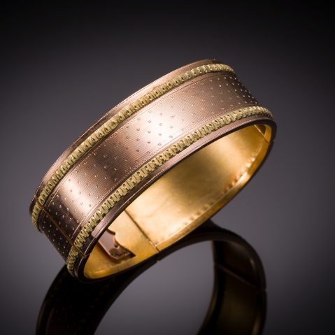 Bracelet vers 1860 Pierre Alexandre Raynaud père en or (poinçon de garantie : poinçon tête de cheval)