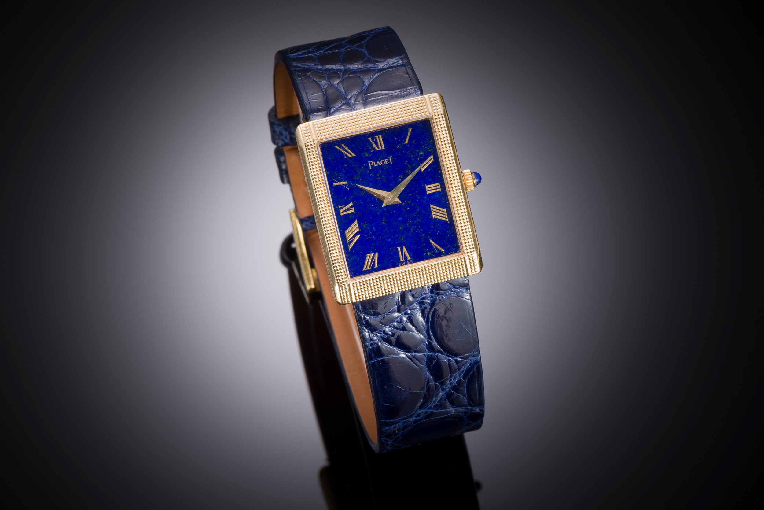 Montre Piaget lapis-lazuli or vintage (ardillon et écrin avec sur boite d’origine) – Révision avril 2024-1