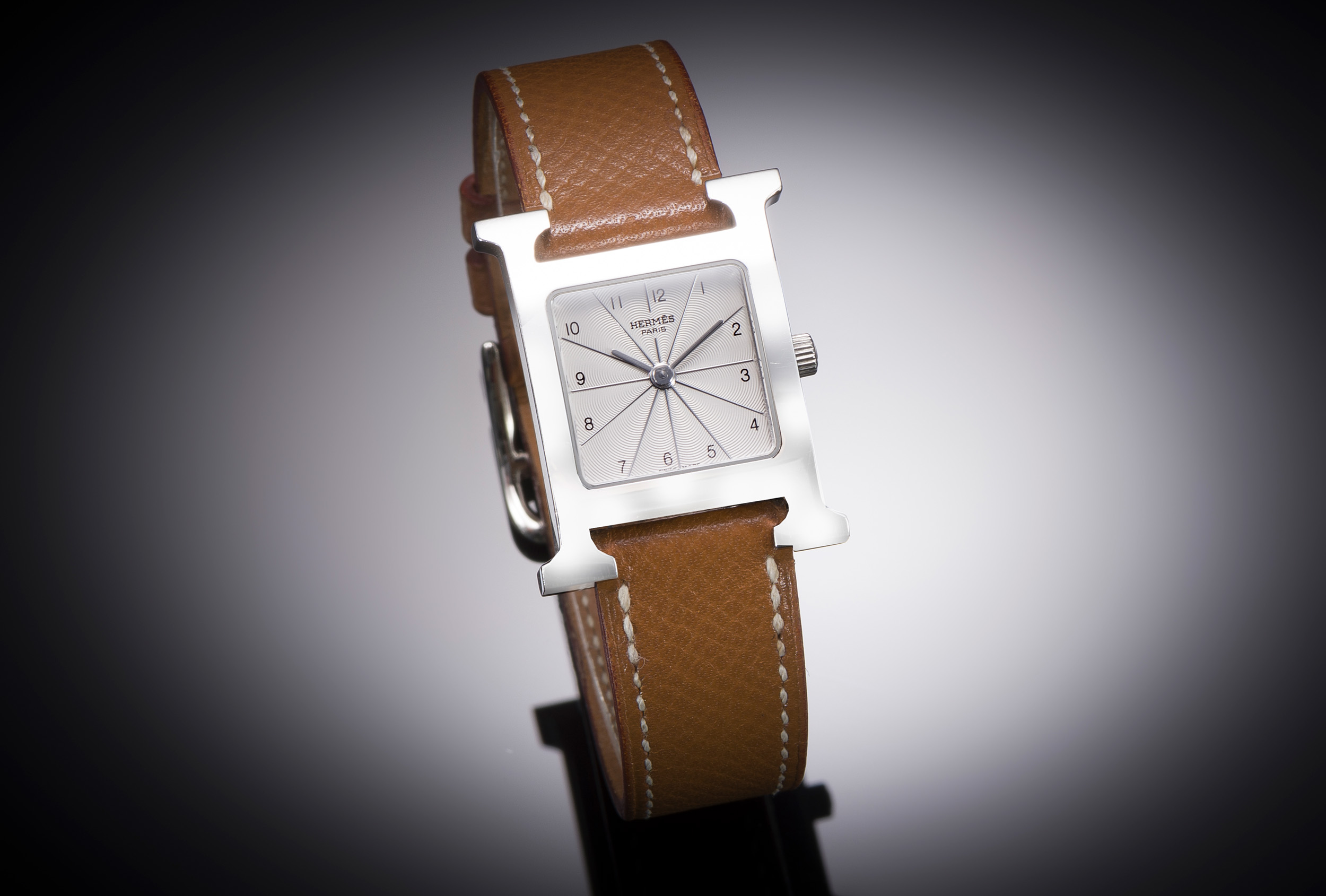 Montre Hermès Heure H bracelet cuir