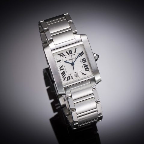 Montre Cartier Tank Française acier automatique (révision octobre 2024)