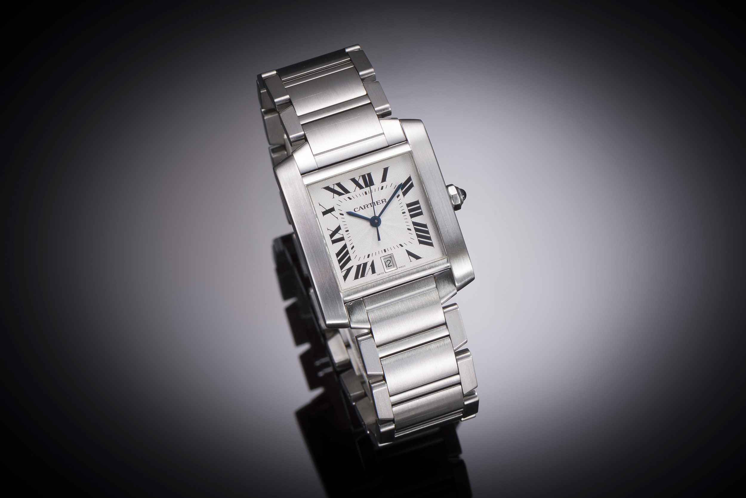 Montre Cartier Tank Française acier automatique (révision octobre 2024)-1