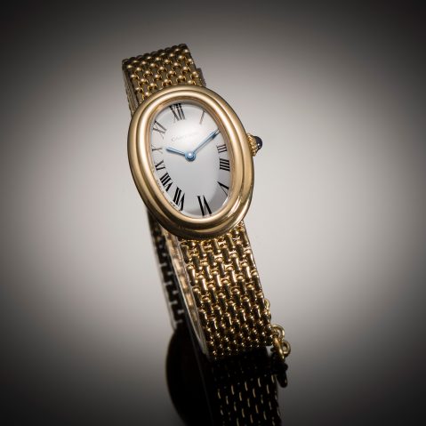 Montre Cartier Baignoire vintage avec son bracelet or Cartier d’origine – Vers 1970