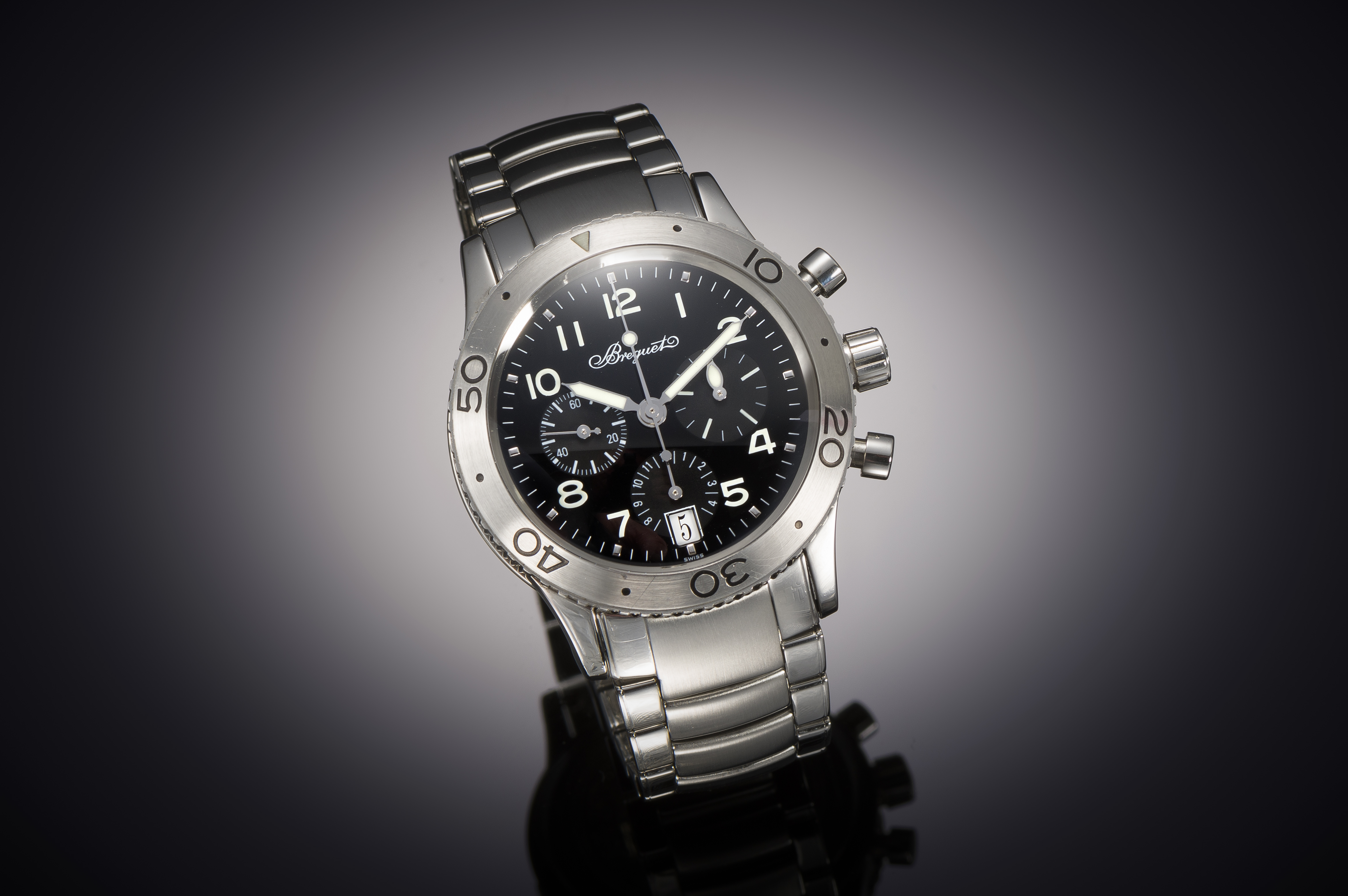 Montre Breguet type XX transatlantique avec bracelet acier – Révision octobre 2024-1