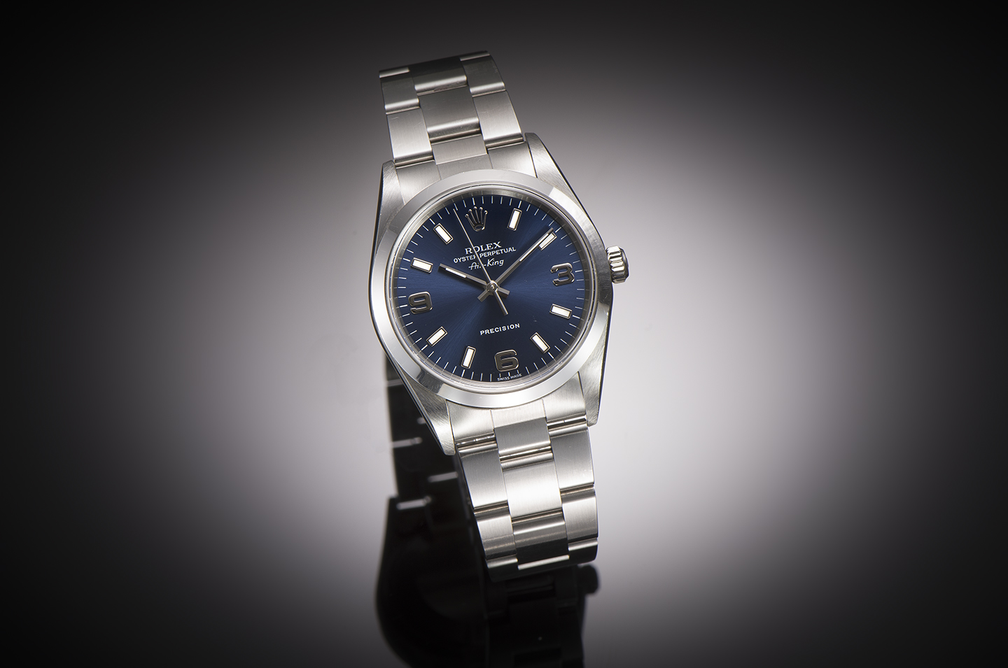 Montre Rolex Air-King cadran bleu-1