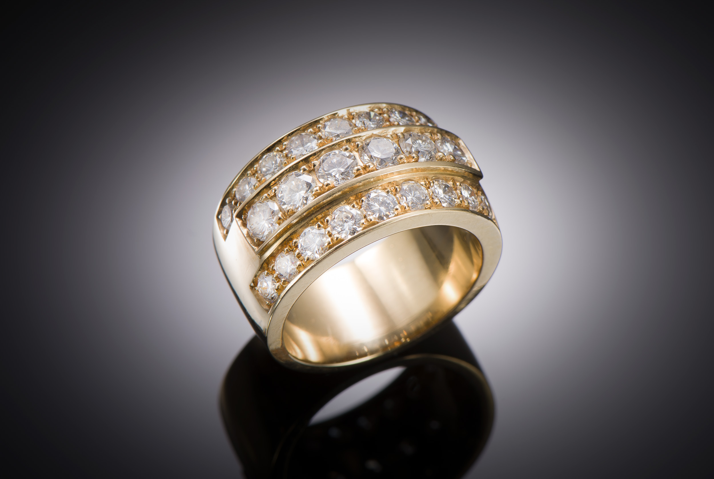 Bague vintage diamants (2,80 carats)-1