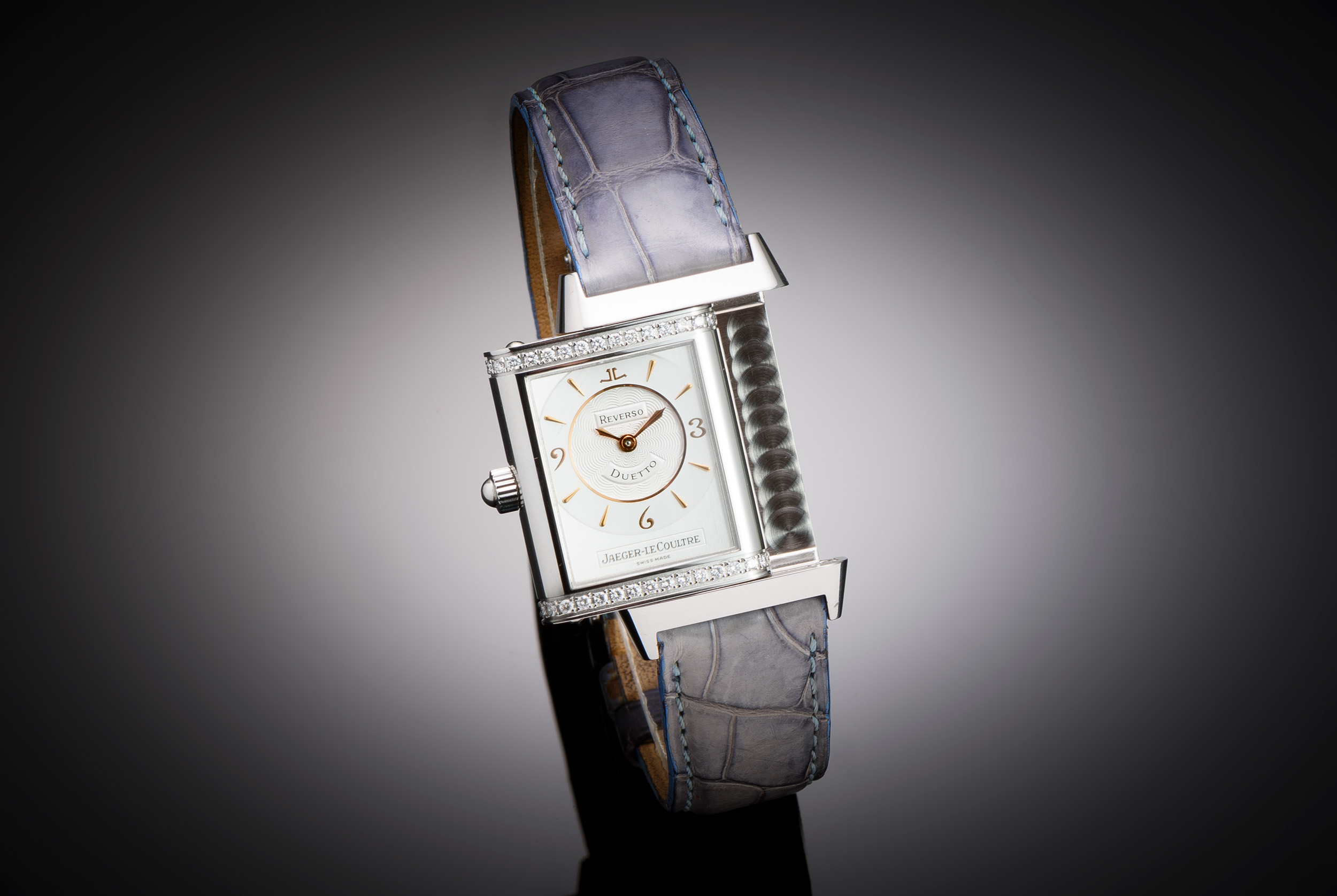 Montre Jaeger-LeCoultre Reverso Duetto classique diamants – Révision février 2025-1